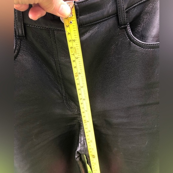 Aritzia Wilfred Faux Leather Black High waist  Pants size 2 - Picture 6 of 12